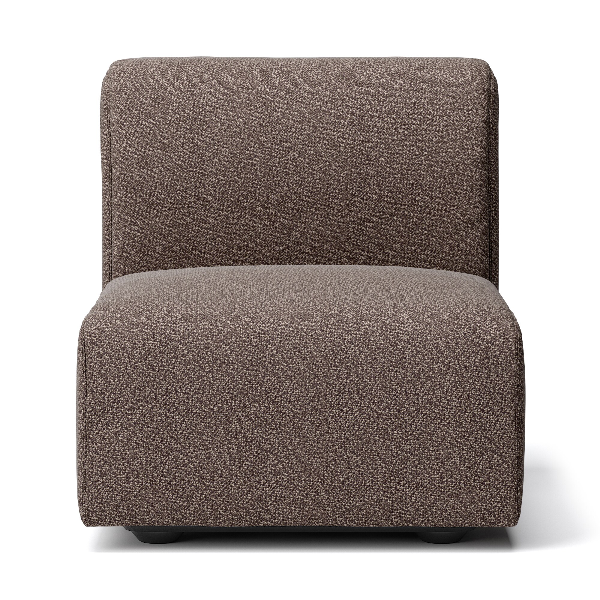 綿太番手ユニットソファ・アームレス・小用カバー／ダークブラウン