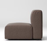 綿太番手ユニットソファ・アームレス・小用カバー／ダークブラウン