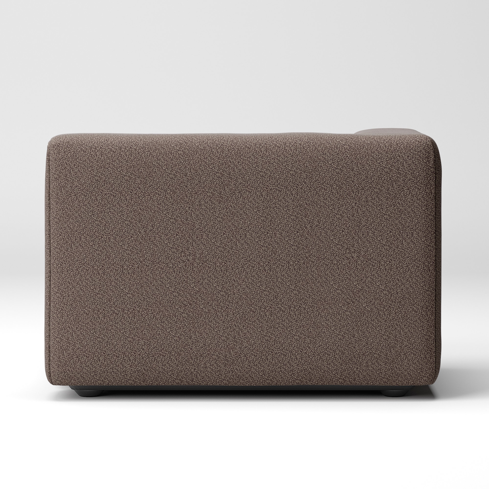 綿太番手ユニットソファ・ハーフアーム・大（右）用カバー／ダークブラウン