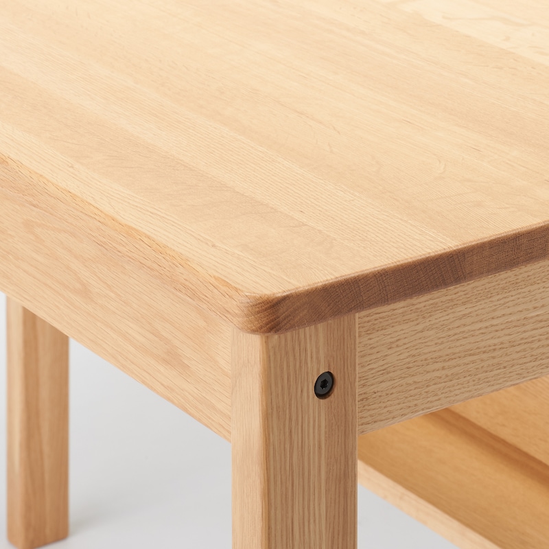オーク無垢材デスク（引出・足元棚付） | 無印良品 