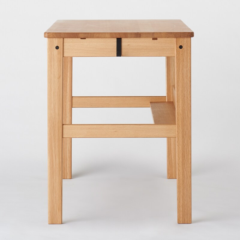 オーク無垢材デスク（引出・足元棚付） | 無印良品 