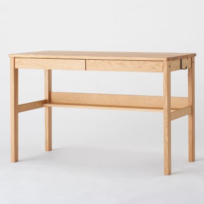 品質一番の 無垢材デスク(引出付)オーク材 無印 MUJI - 事務机/学習机 ...
