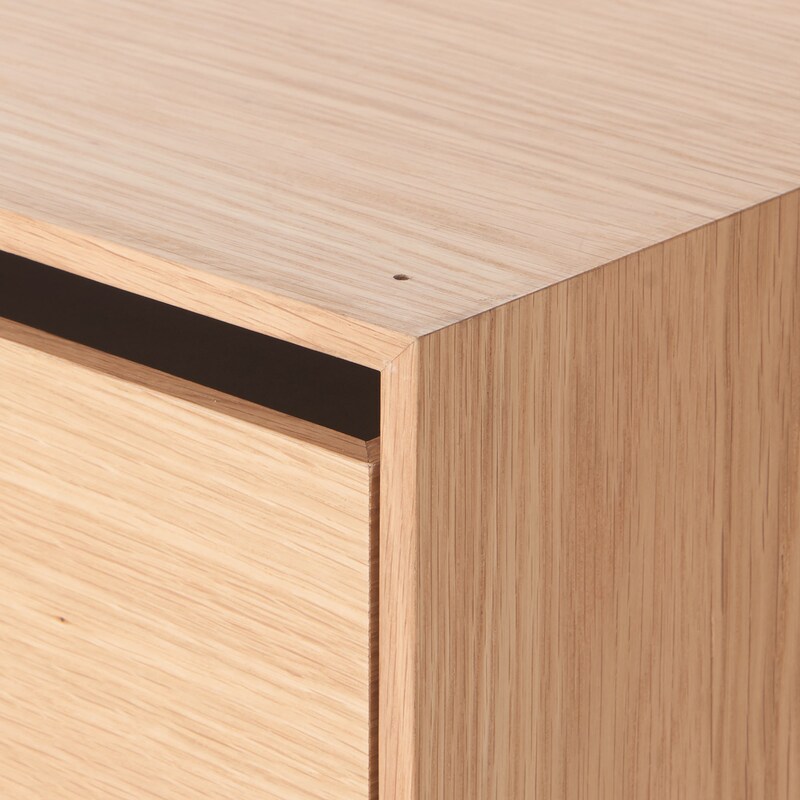 木製収納ケース・引出式・2段・ワイド・オーク材 | 無印良品 