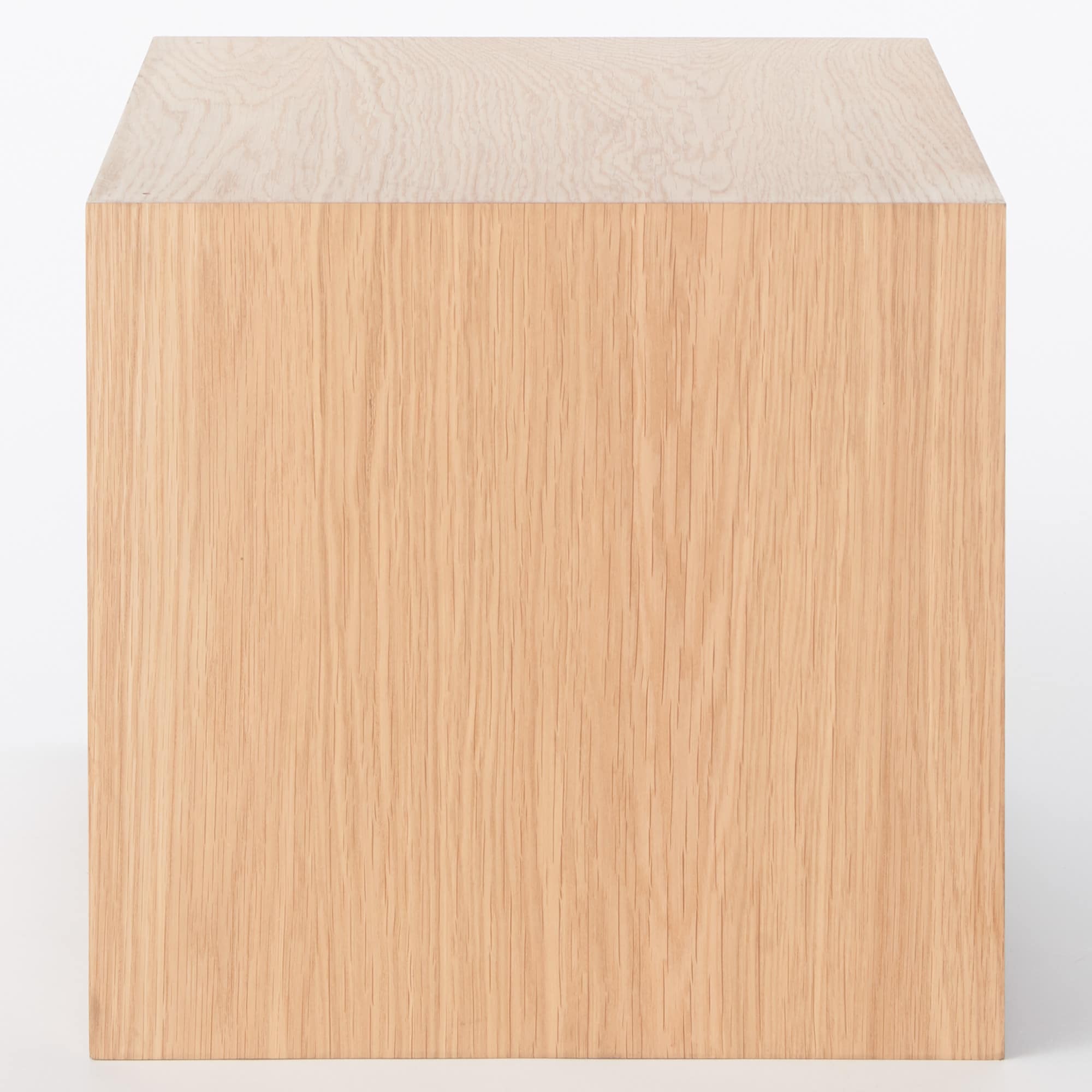 木製収納ケース・引出式・２段・ワイド・オーク材