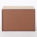 木製収納ケース・引出式・２段・ワイド・オーク材