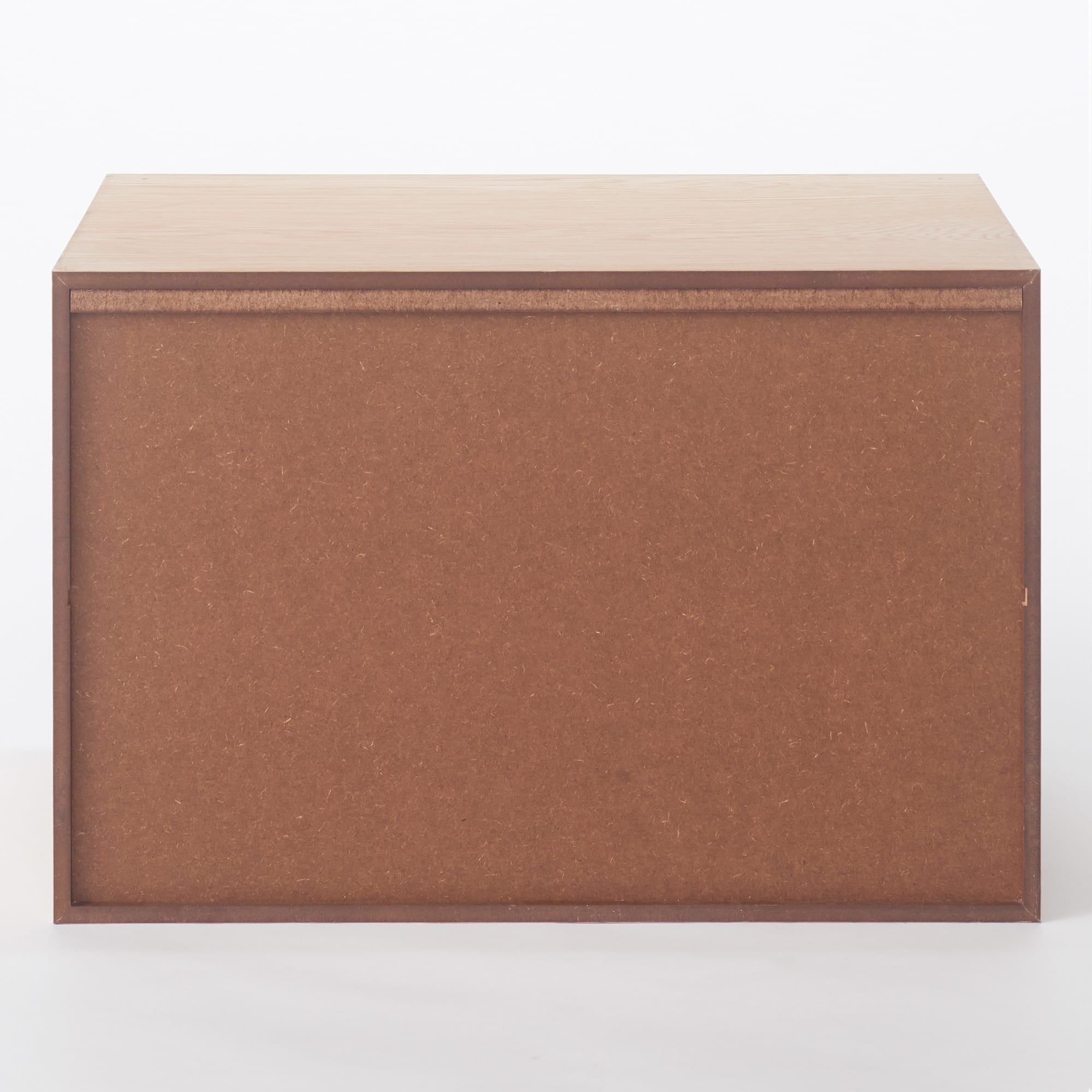 木製収納ケース・引出式・２段・ワイド・オーク材