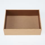 木製収納ケース・引出式・２段・ワイド・オーク材