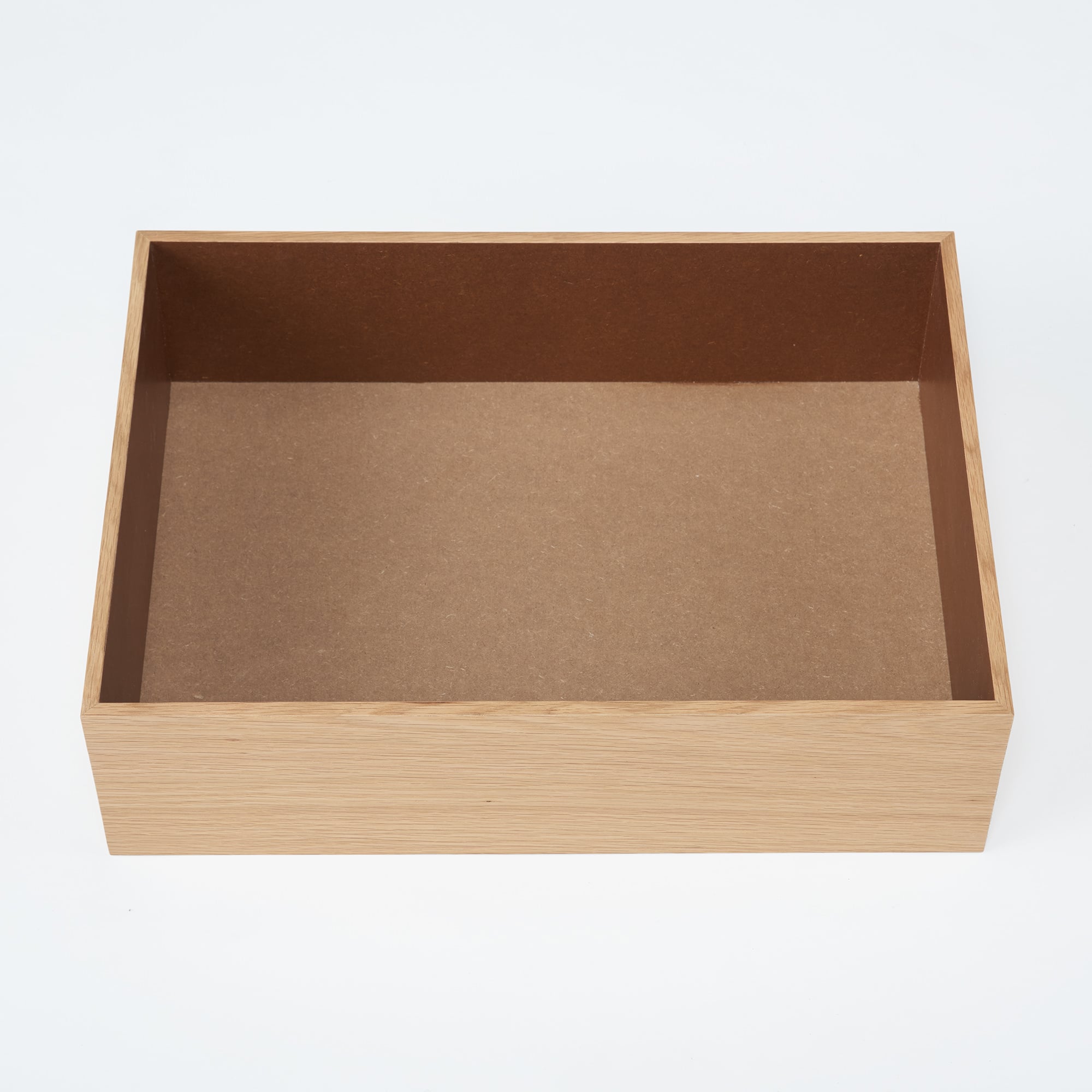 木製収納ケース・引出式・２段・ワイド・オーク材