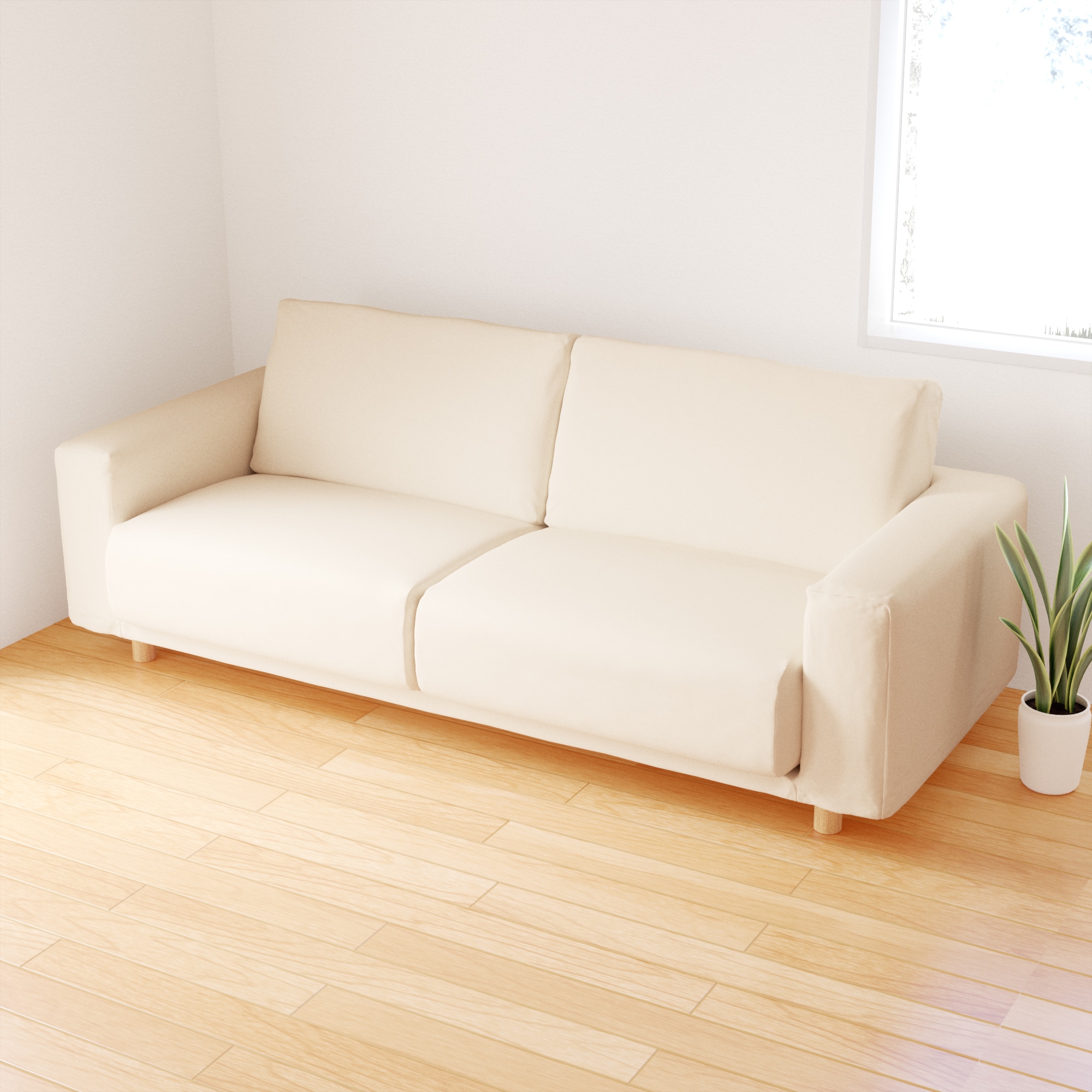 ソファ本体・３シーター・ウレタン・ポケットコイル