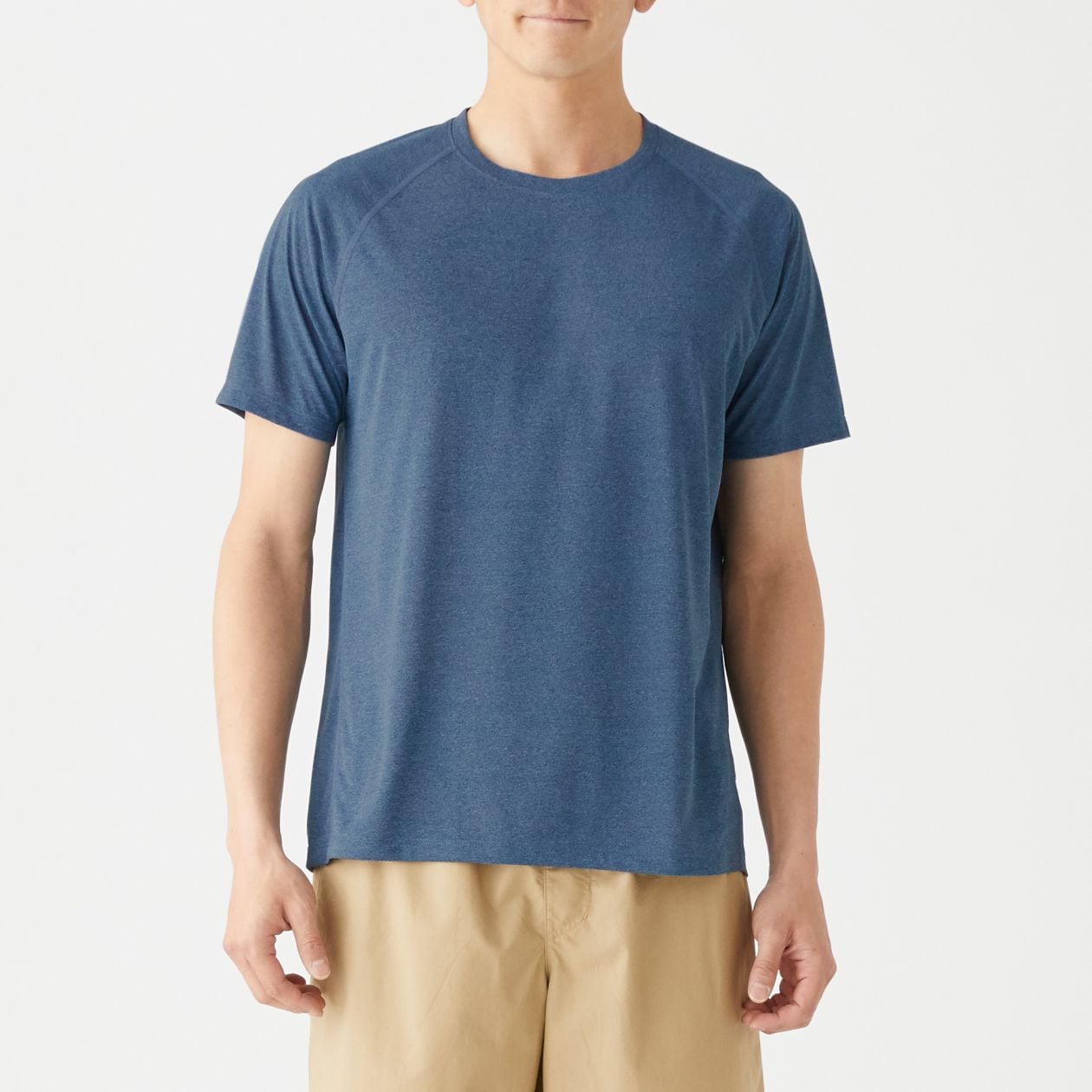吸汗速乾ｕｖカット半袖ｔシャツ 紳士ｍ ネイビー ｔシャツ カットソー シャツ 半袖 紳士 メンズ 通販 無印良品