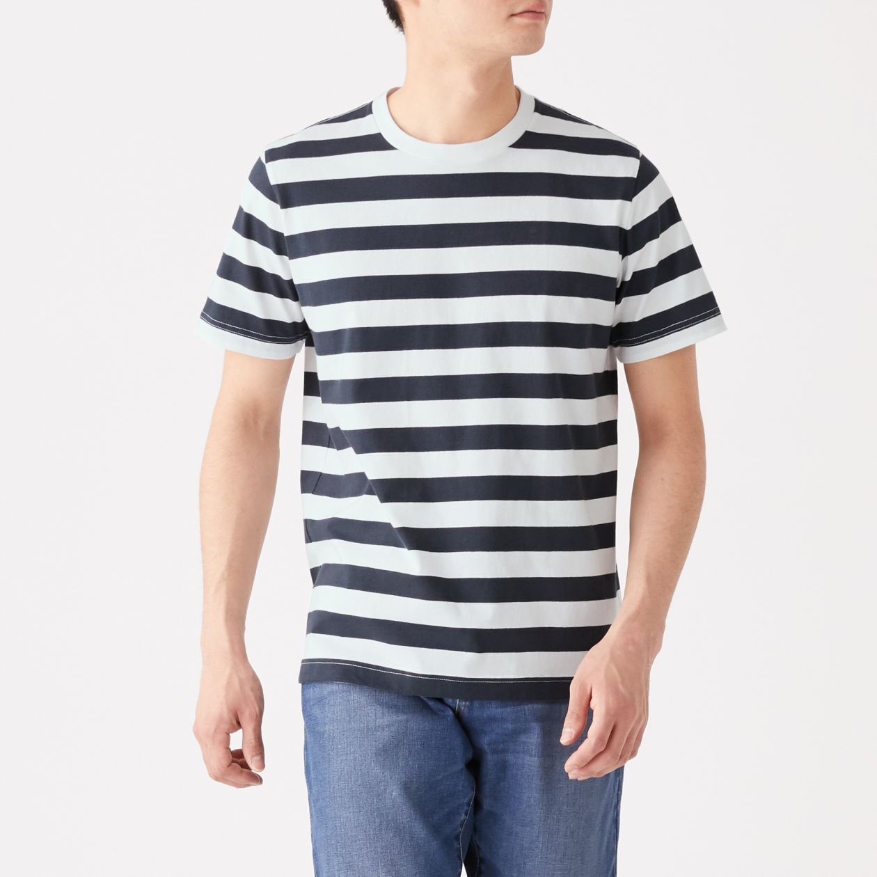 インド綿 天竺編み太ボーダー半袖tシャツ 紳士m ダークネイビー ボーダー tシャツ カットソー 半袖 紳士 メンズ 通販 無印良品 インド綿 天竺編み太ボーダー半袖tシャツ 紳士m ダークネイビー ボーダー tシャツ カットソー 半袖 紳士 メンズ 通販 無印良品