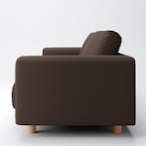 綿平織ソファ本体・３シーター・フェザー・ポケットコイル用カバー／ダークブラウン