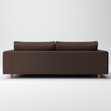 綿平織ソファ本体・３シーター・フェザー・ポケットコイル用カバー／ダークブラウン