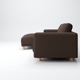 綿平織ソファ本体・３シーターフェザーポケットコイルカウチタイプ右用カバー／ＤＢＲ