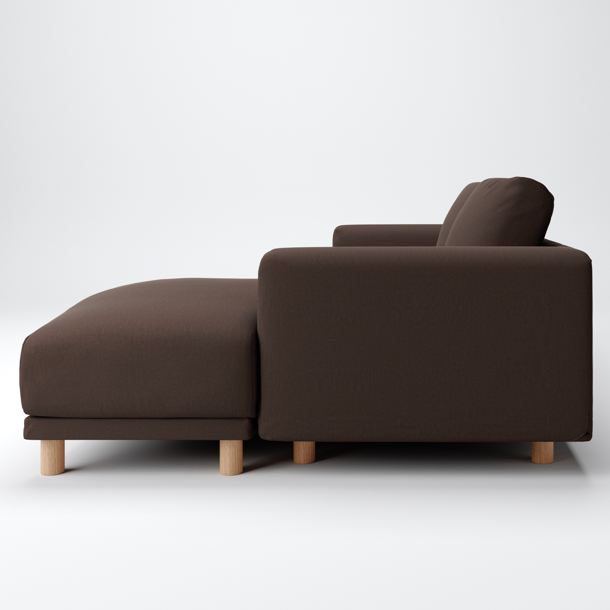 綿平織ソファ本体・３シーターフェザーポケットコイルカウチタイプ左用カバー／ＤＢＲ