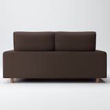 綿平織ソファ本体２．５Ｓフェザーポケットコイルハイバックタイプ用カバーダークＢＲ