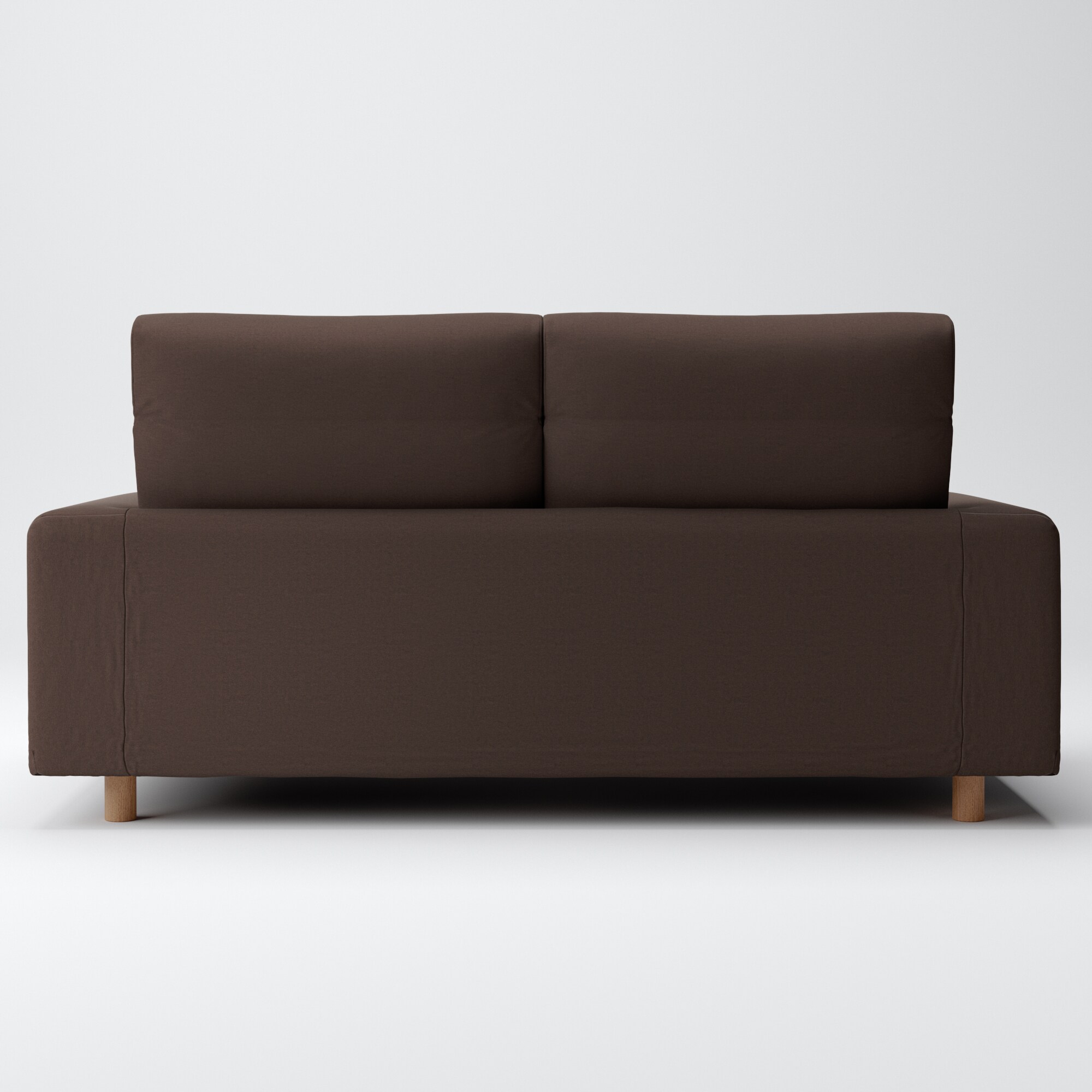 綿平織ソファ本体２．５Ｓフェザーポケットコイルハイバックタイプ用カバーダークＢＲ