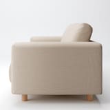 綿ポリエステル変り織ソファ本体２．５シーターフェザーポケットコイルカバーベージュ