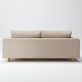 綿ポリエステル変り織ソファ本体２．５シーターフェザーポケットコイルカバーベージュ