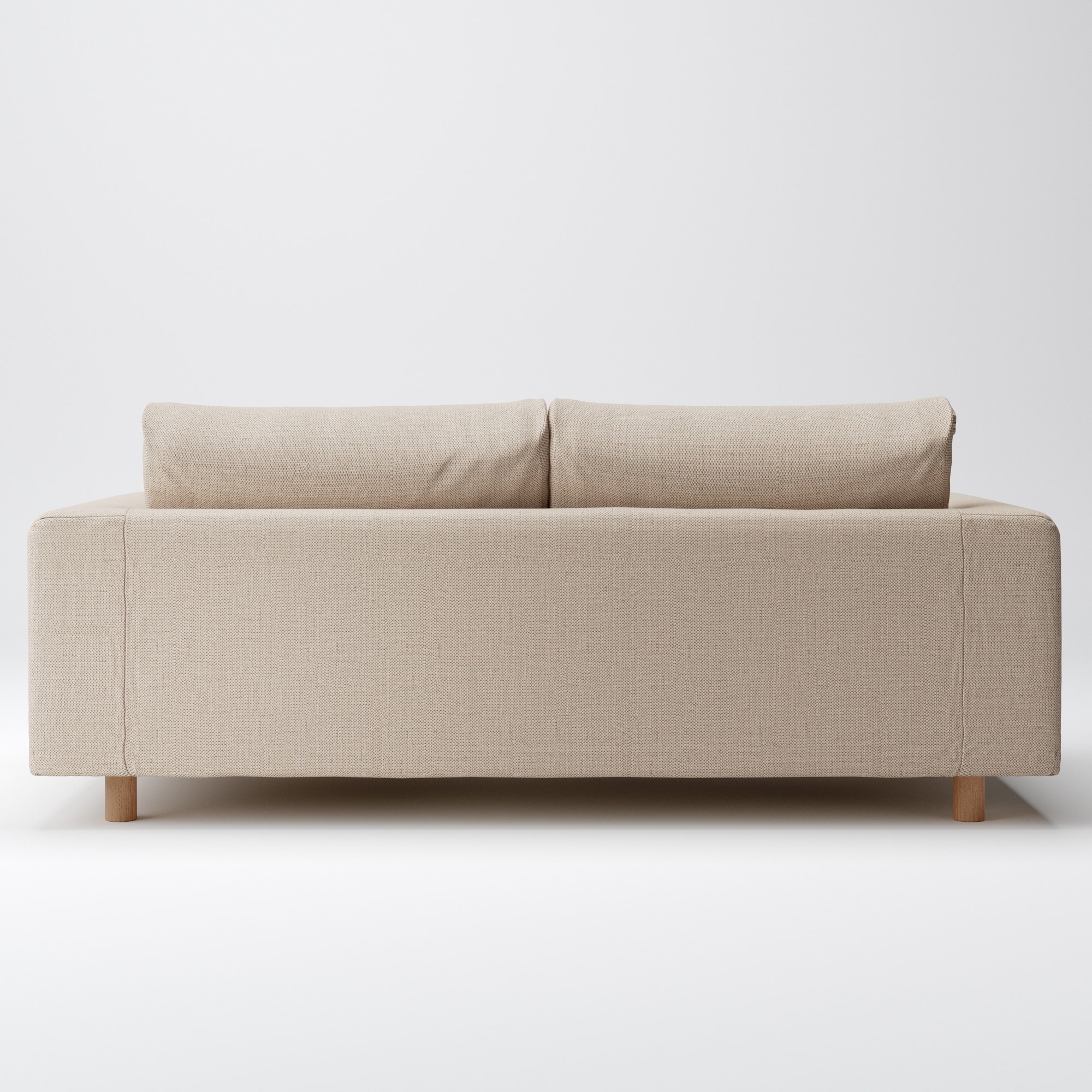 綿ポリエステル変り織ソファ本体２．５シーターフェザーポケットコイルカバーベージュ