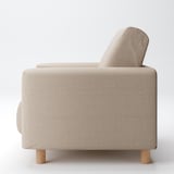 綿ポリエステル変り織ソファ本体１シーターウレタンポケットコイル用カバー／ベージュ