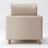 綿ポリエステル変り織ソファ本体１シーターウレタンポケットコイル用カバー／ベージュ