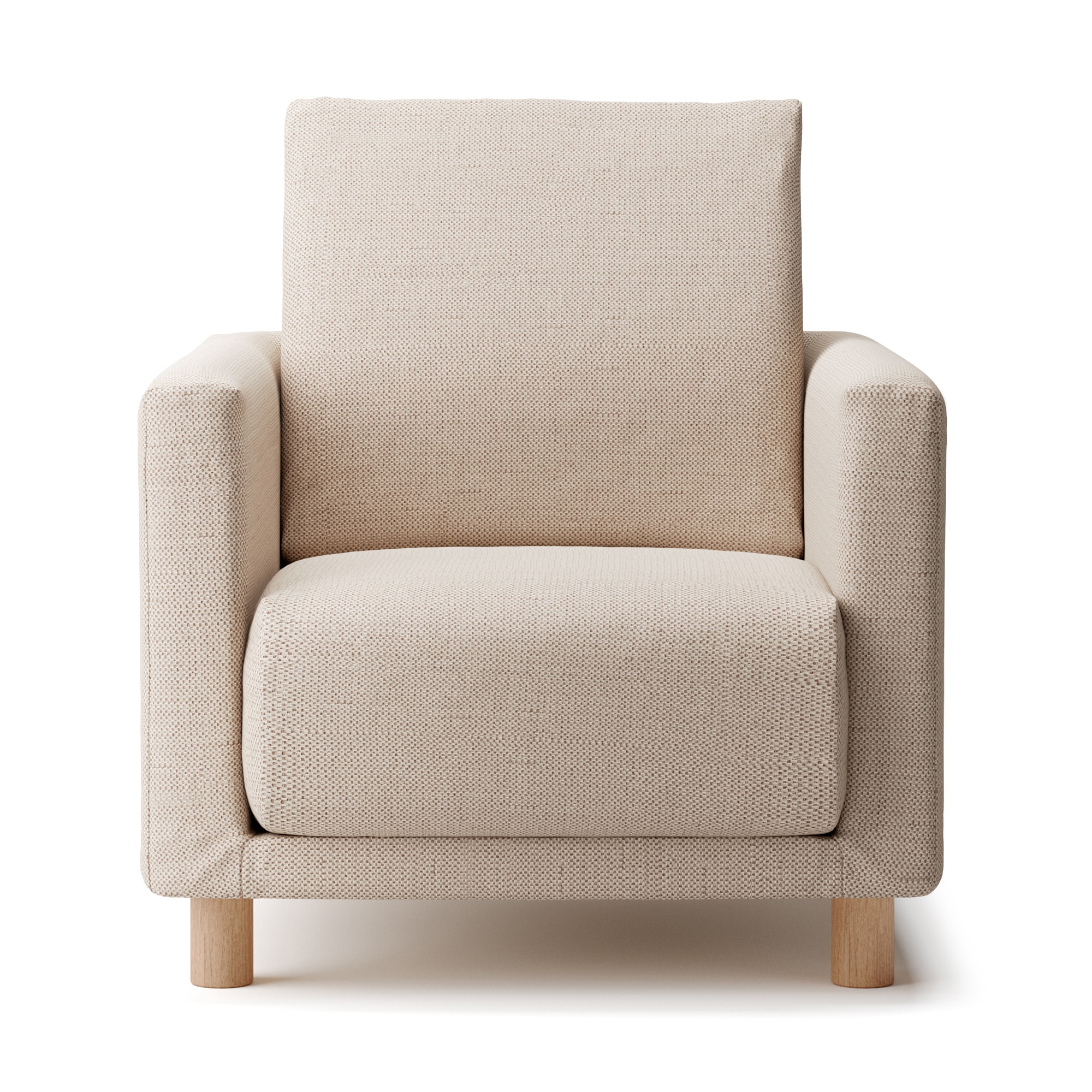 綿ポリエステル変り織ソファ本体１シーターウレタンポケットコイル用カバー／ベージュ