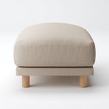 綿ポリエステル変り織ソファ本体オットマンフェザーポケットコイル用カバー／ベージュ