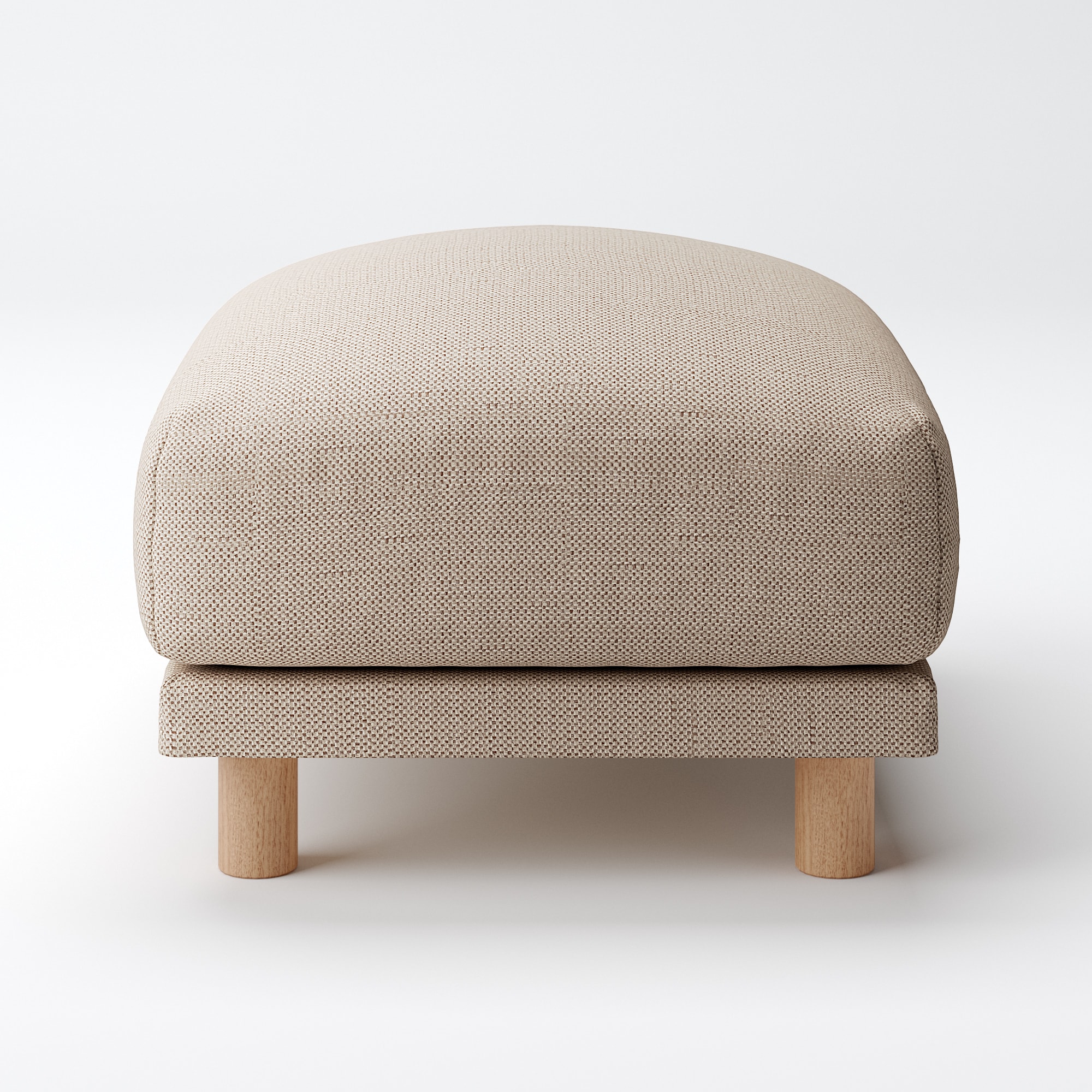 綿ポリエステル変り織ソファ本体オットマンフェザーポケットコイル用カバー／ベージュ