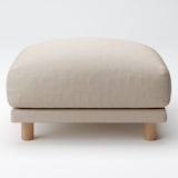 綿ポリエステル変り織ソファ本体オットマンフェザーポケットコイル用カバー／ベージュ