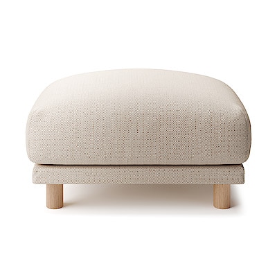 【カバー】綿ポリエステル変り織ソファ本体オットマンフェザーポケットコイル用カバー／ベージュ