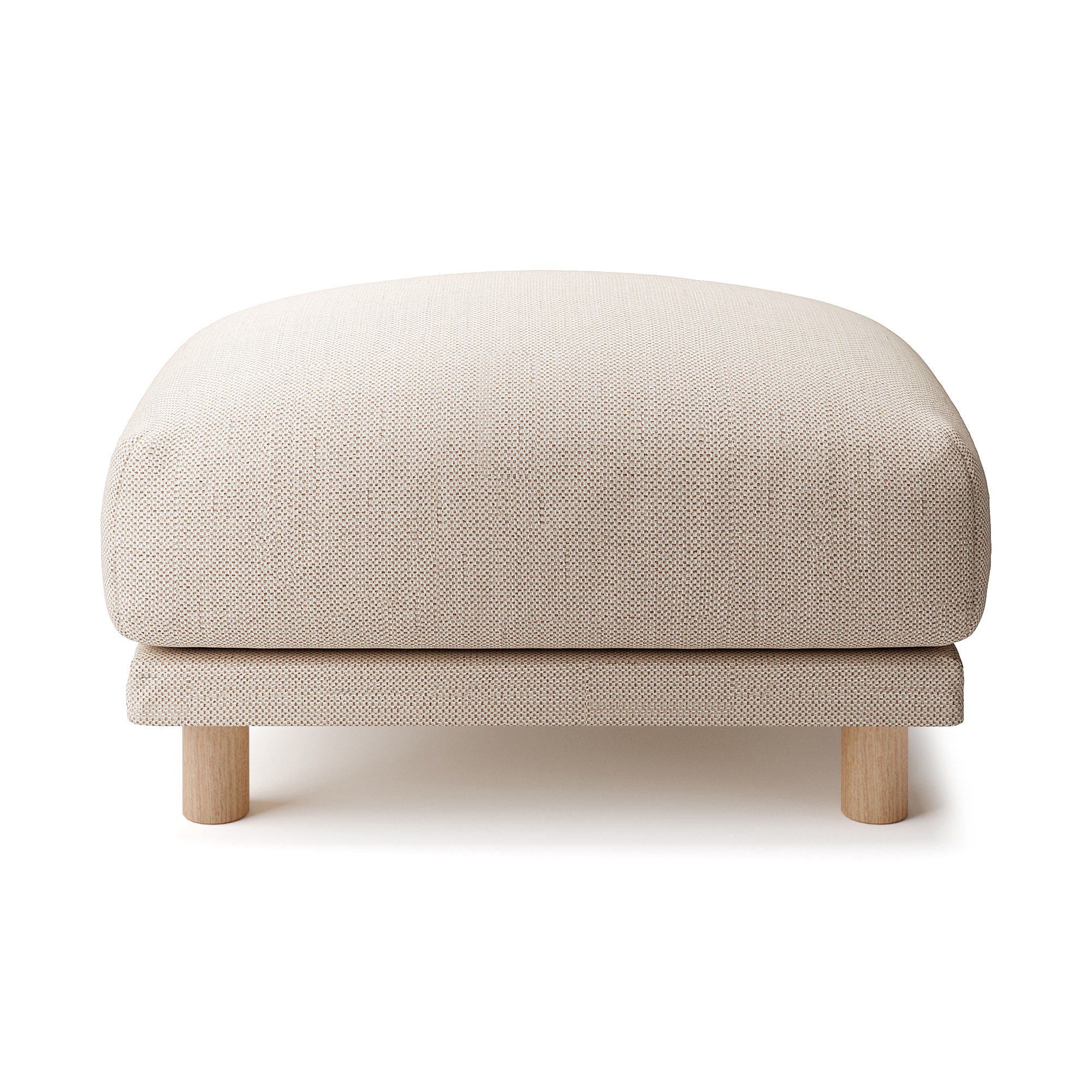 綿ポリエステル変り織ソファ本体オットマンフェザーポケットコイル用カバー／ベージュ