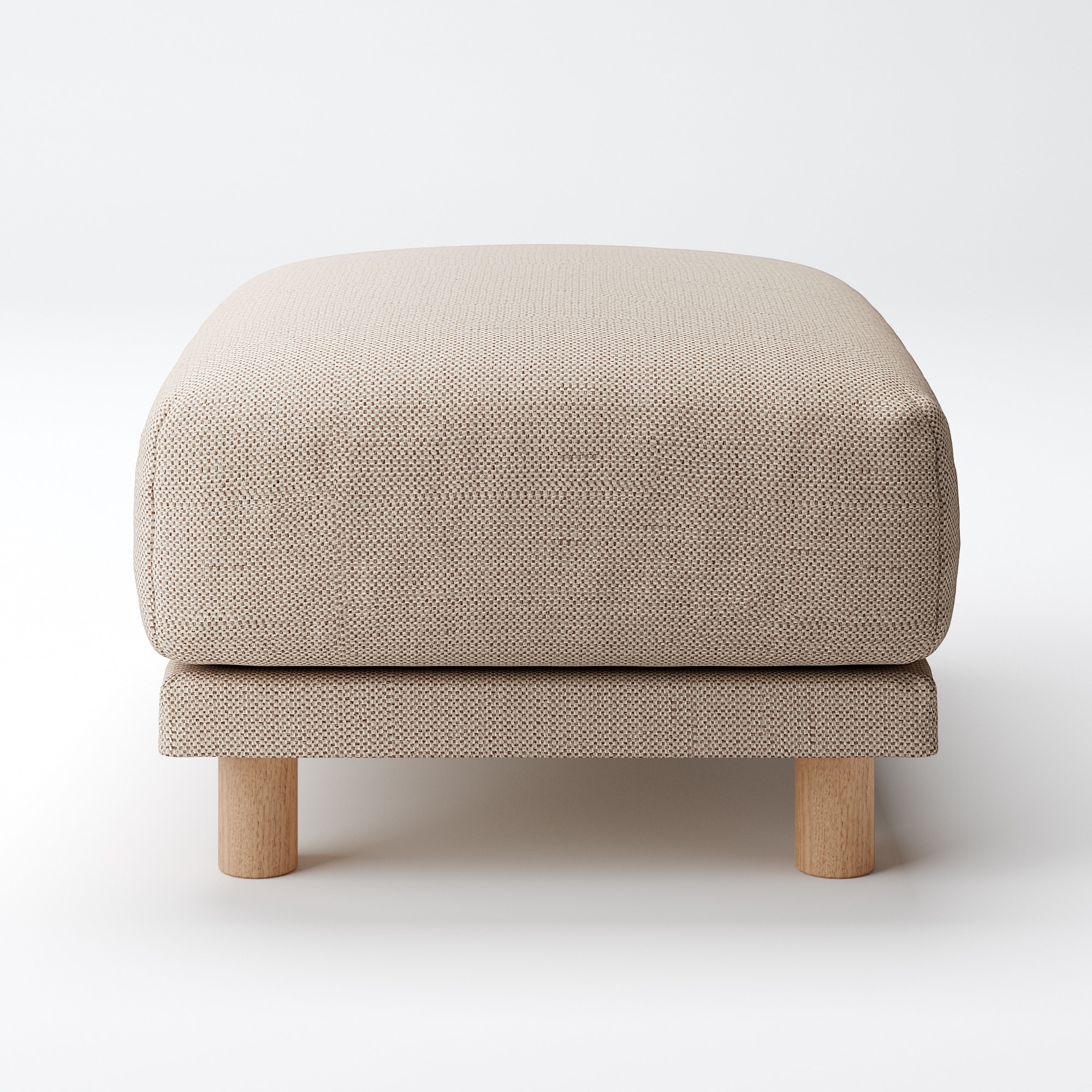 綿ポリエステル変り織ソファ本体オットマンウレタンポケットコイル用カバー／ベージュ