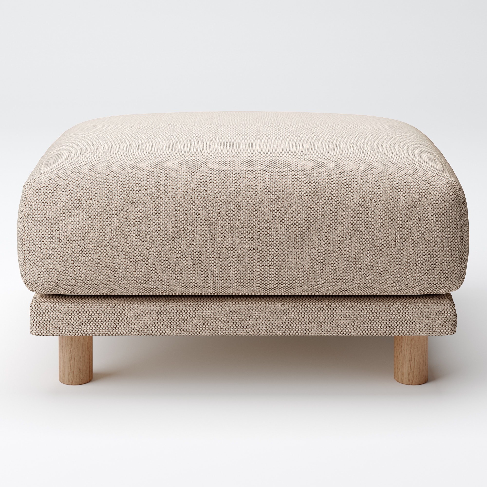 綿ポリエステル変り織ソファ本体オットマンウレタンポケットコイル用カバー／ベージュ