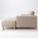 綿ポリエステル変り織ソファ本体３Ｓフェザーポケットコイルカウチタイプ左カバーＢＥ