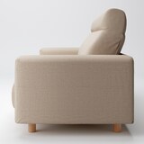 綿ポリエステル変り織ソファ本体２．５ＳフェザーポケットコイルハイバックカバーＢＥ