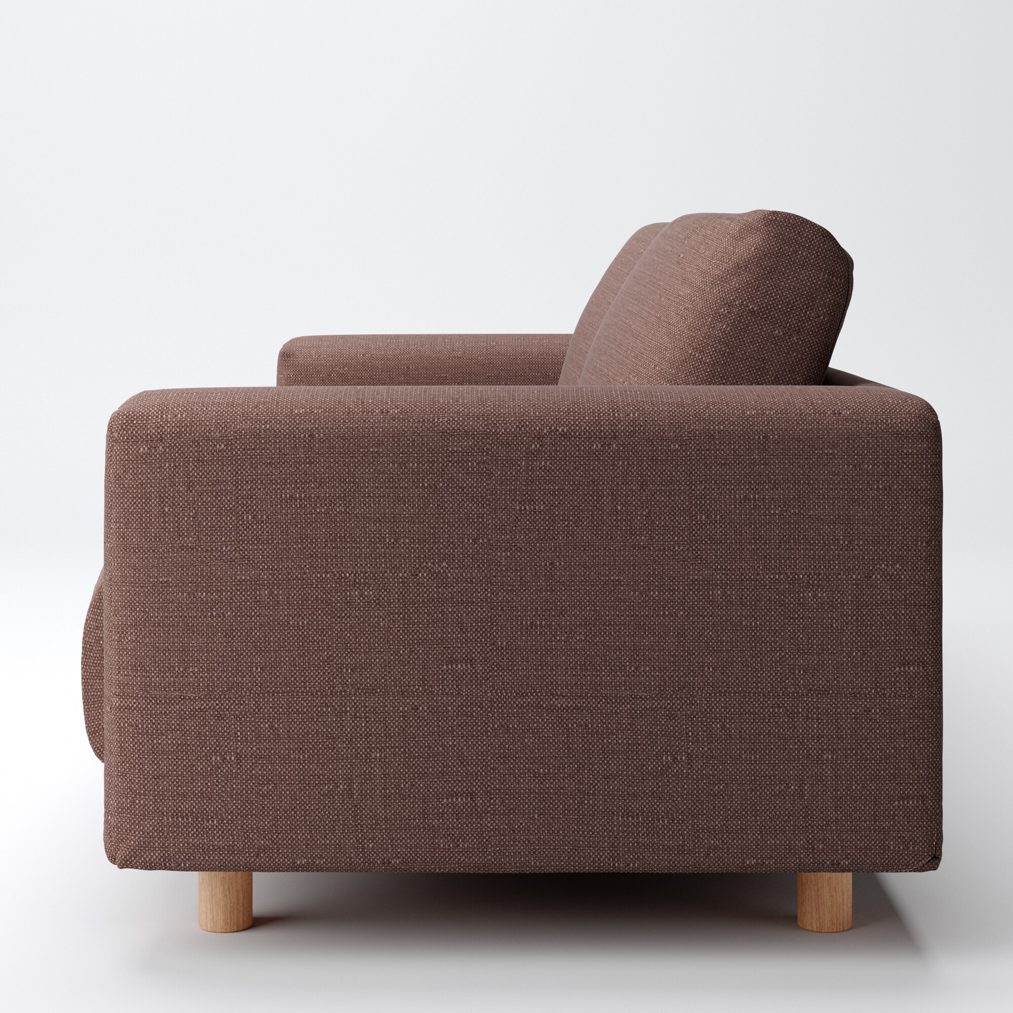 綿ポリエステル変り織ソファ本体2．5シーターフェザーポケットコイル