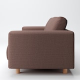 綿ポリエステル変り織ソファ本体２．５シーターフェザーポケットコイルカバーブラウン