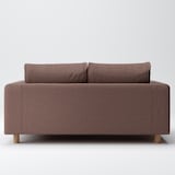 綿ポリエステル変り織ソファ本体２シーターフェザーポケットコイル用カバー／ブラウン