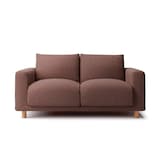 綿ポリエステル変り織ソファ本体２シーターフェザーポケットコイル用カバー／ブラウン