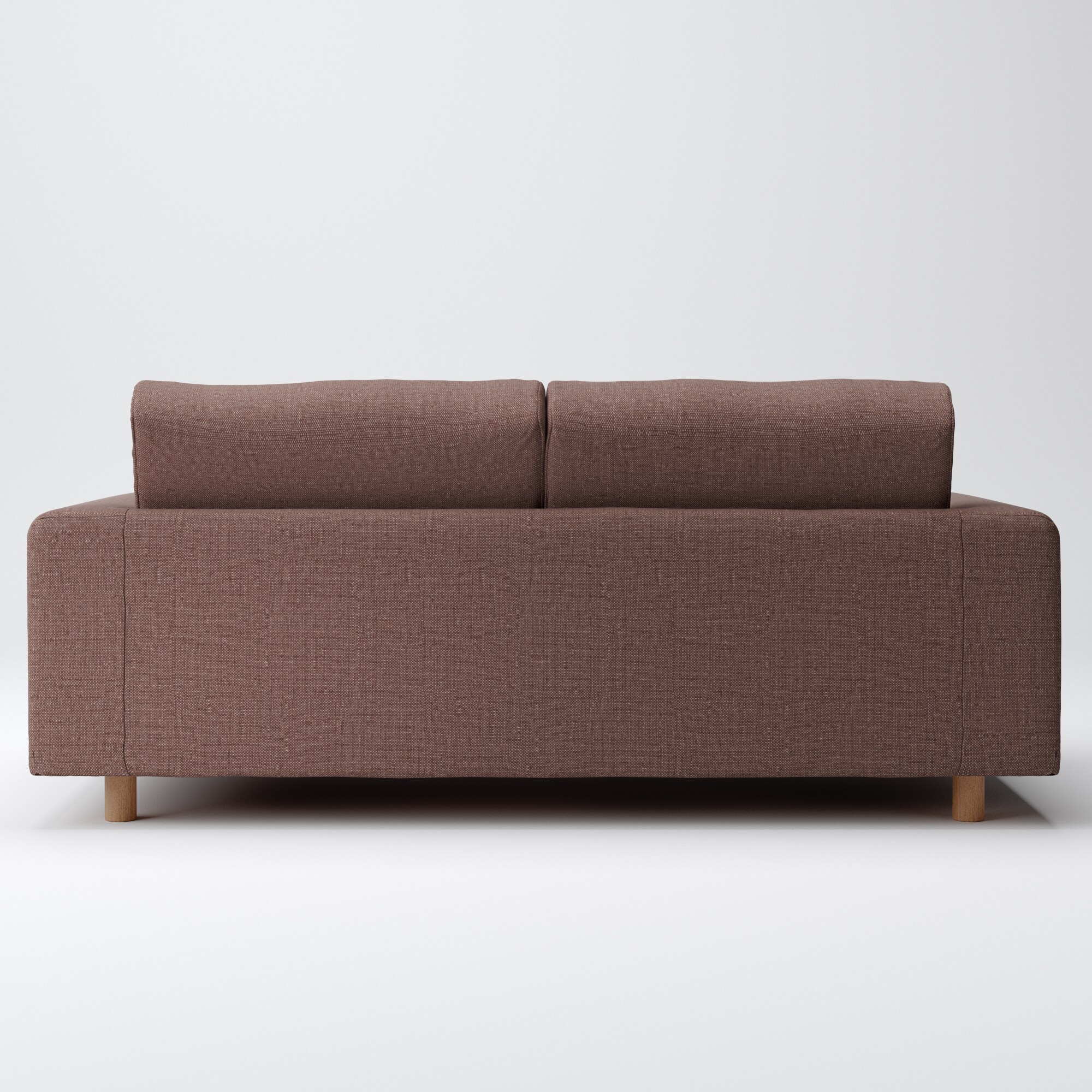 綿ポリエステル変り織ソファ本体２．５シーターウレタンポケットコイルカバーブラウン