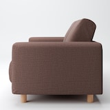 綿ポリエステル変り織ソファ本体２シーターウレタンポケットコイル用カバー／ブラウン