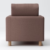 綿ポリエステル変り織ソファ本体１シーターウレタンポケットコイル用カバー／ブラウン