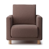 綿ポリエステル変り織ソファ本体１シーターウレタンポケットコイル用カバー／ブラウン