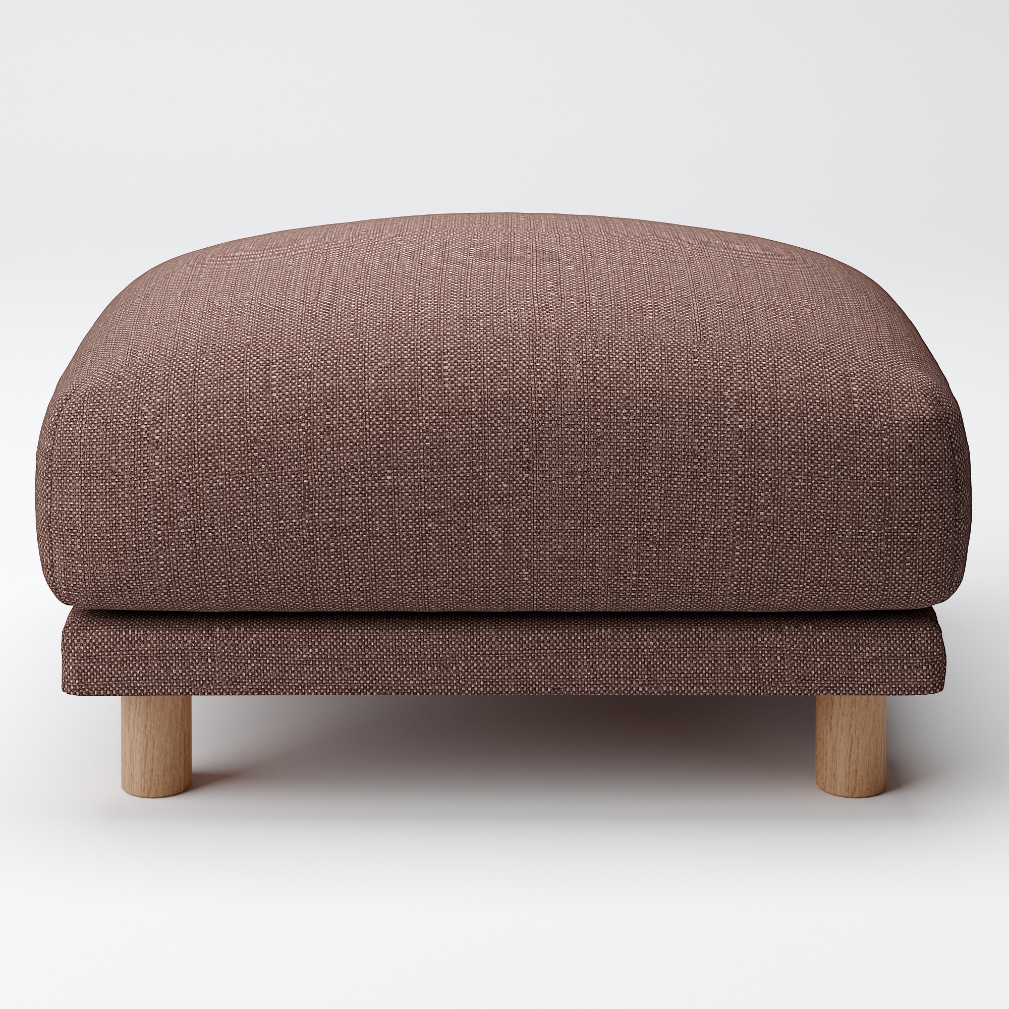 綿ポリエステル変り織ソファ本体オットマンフェザーポケットコイル用カバー／ブラウン