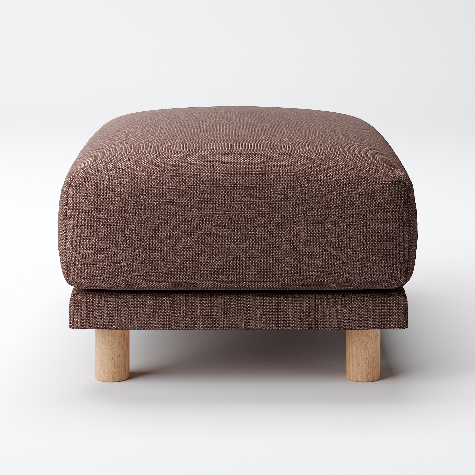 綿ポリエステル変り織ソファ本体オットマンウレタンポケットコイル用カバー／ブラウン