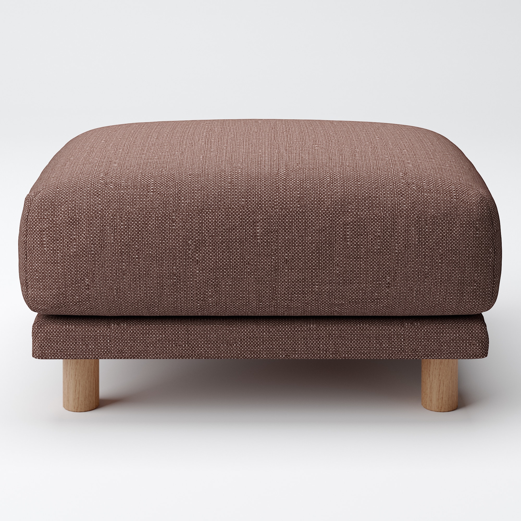 綿ポリエステル変り織ソファ本体オットマンウレタンポケットコイル用カバー／ブラウン