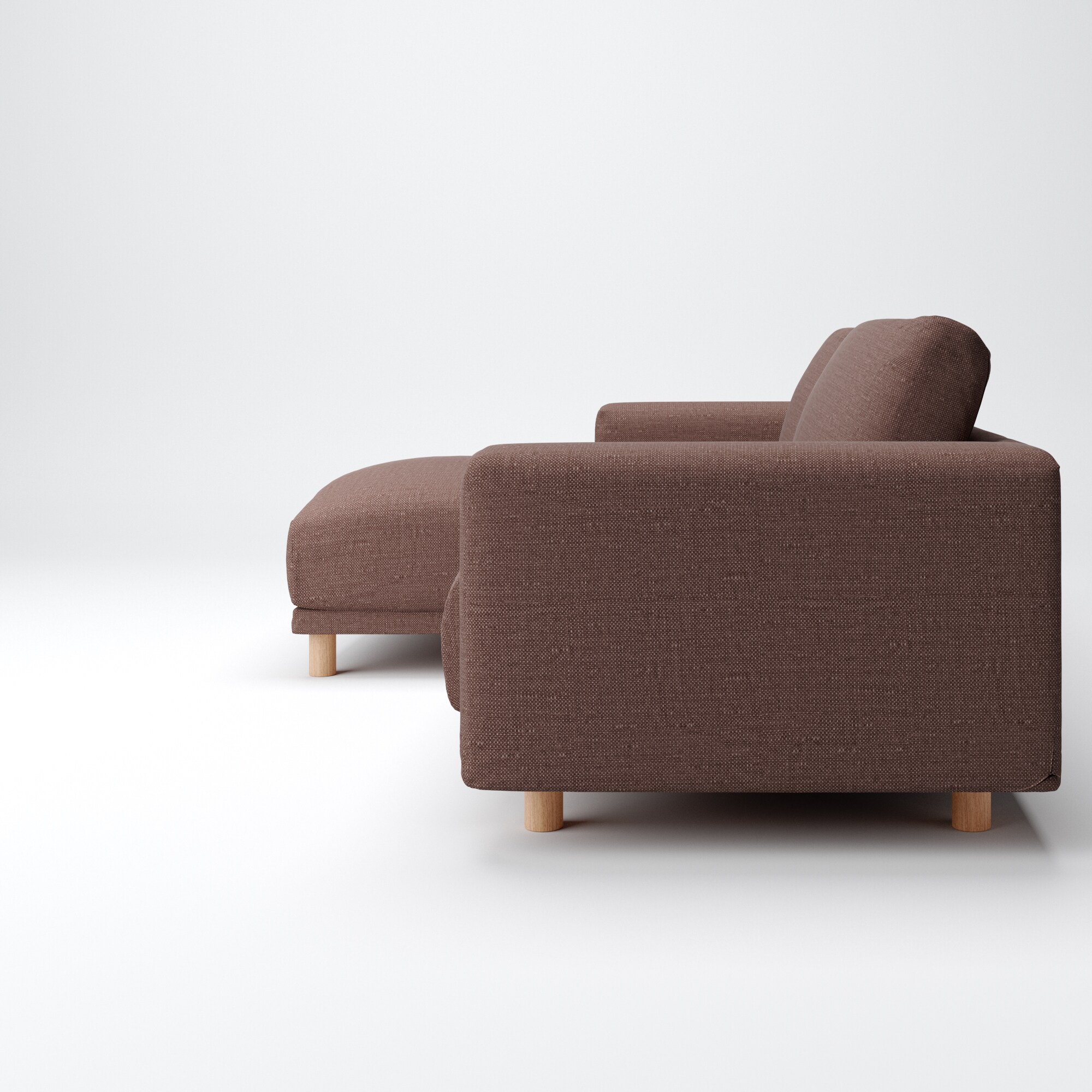 綿ポリエステル変り織ソファ本体3Sフェザーポケットコイルカウチ