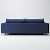 綿デニムソファ本体・３シーター・フェザー・ポケットコイル用カバー／ブルー