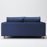 綿デニムソファ本体・２シーター・フェザー・ポケットコイル用カバー／ブルー